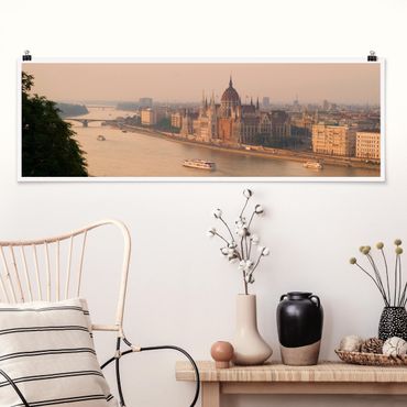 Poster - Budapest Skyline - Panorama Querformat