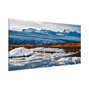 Magnettafel - Gletscherlagune - Panorama Querformat