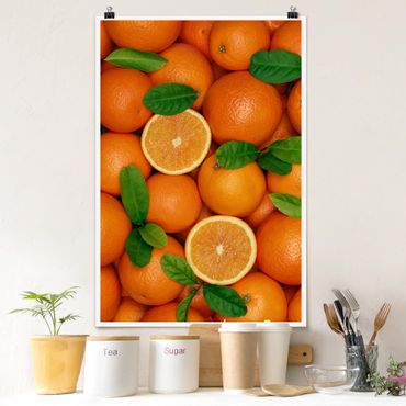 Poster - Saftige Orangen - Hochformat 3:2
