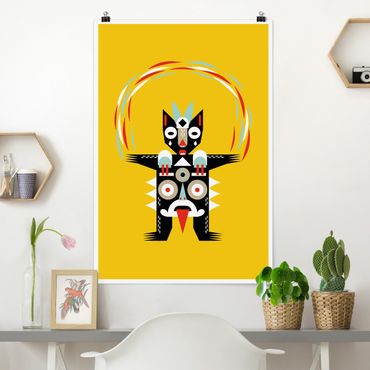 Poster - Collage Ethno Monster - Jongleur - Hochformat 3:2