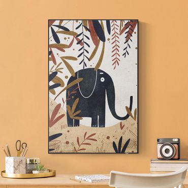 Akustik-Wechselbild - Elefant im Dschungel