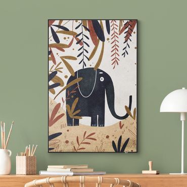 Wechselbild - Elefant im Dschungel