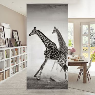 Raumteiler - Giraffenjagd 250x120cm