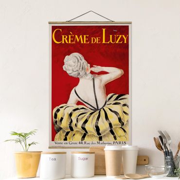 Stoffbild mit Posterleisten - Leonetto Cappiello - Crème de Luzy - Hochformat 2:3
