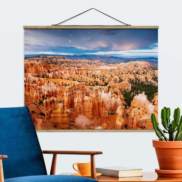 Stoffbild mit Posterleisten - Farbenpracht des Grand Canyon - Querformat