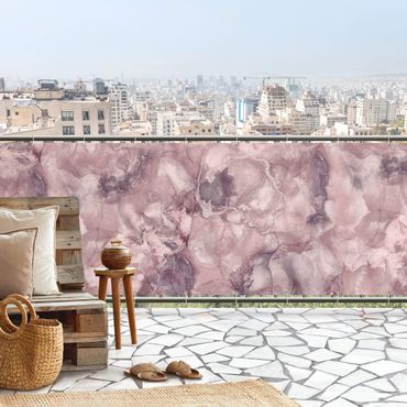 Balkon Sichtschutz - Farbexperimente Marmor Violett