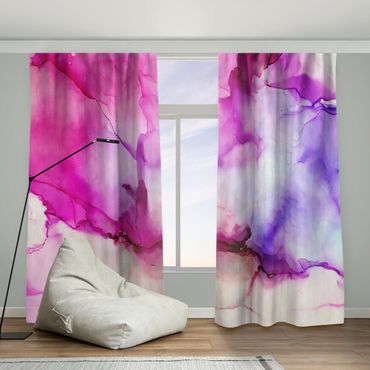 Vorhang - Farbkomposition in Pink und Lila