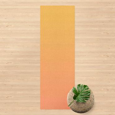Kork-Teppich - Farbverlauf Orange - Hochformat 1:3