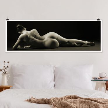 Poster - Liegender Frauenakt - Panorama Querformat