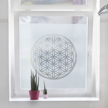Fensterfolie - Sichtschutzfolie Blume des Lebens - Milchglasfolie