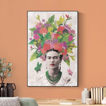 Akustik-Wechselbild - Frida Kahlo - Blumenportrait
