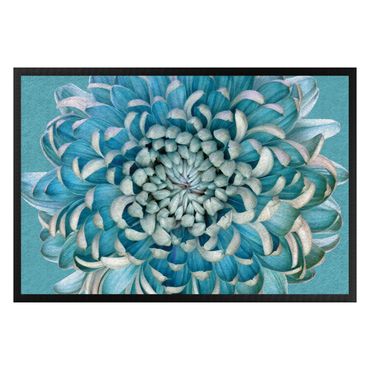 Fußmatte - Blaue Chrysantheme