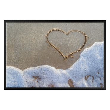 Fußmatte - Herz am Strand
