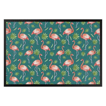 Fußmatte - Tropisches Flamingo Pattern