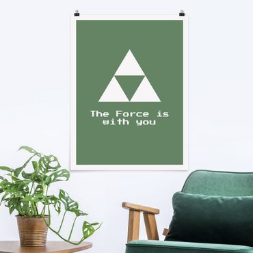 Poster - Gaming Symbol The Force is with You - Hochformat 3:4