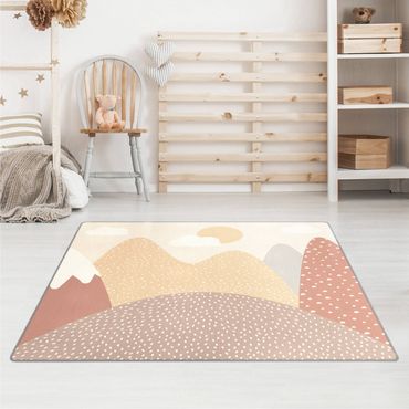 Teppich - Große Berge mit Muster
