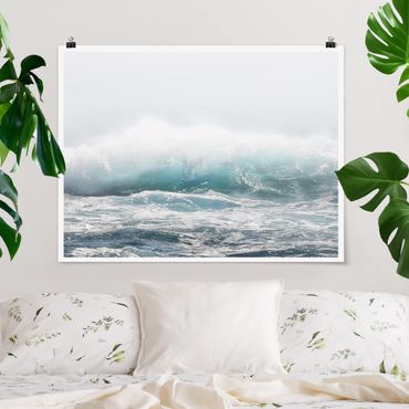 Poster - Große Welle Hawaii - Querformat 4:3