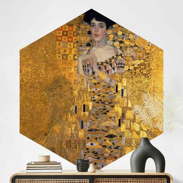 Hexagon Mustertapete selbstklebend - Gustav Klimt - Adele Bloch-Bauer I
