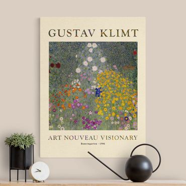 Leinwandbild Natur - Gustav Klimt - Bauerngarten - Museumsedition - Hochformat 3:4