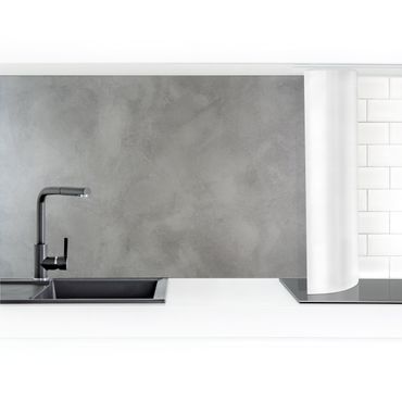 Küchenrückwand 3D-Struktur - Hellgrauer Beton