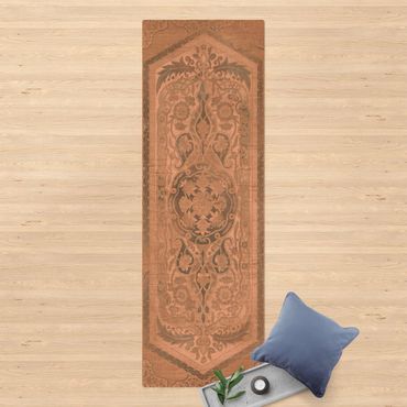Kork-Teppich - Holzpaneel Persisch Vintage IV - Hochformat 1:3