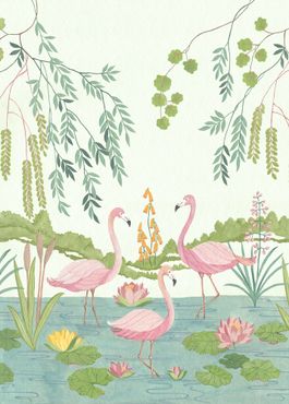 Fototapete - Flamingo Vibes
