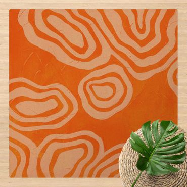 Kork-Teppich - Inseln im Orangenen Meer - Quadrat 1:1