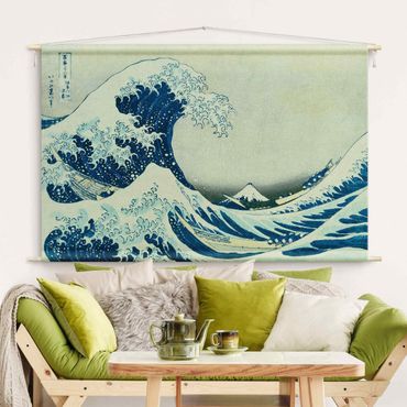 Wandteppich - Katsushika Hokusai - Die grosse Welle von Kanagawa - Hochformat 3:2