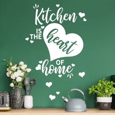 Wandtattoo - Kitchen is the heart of home