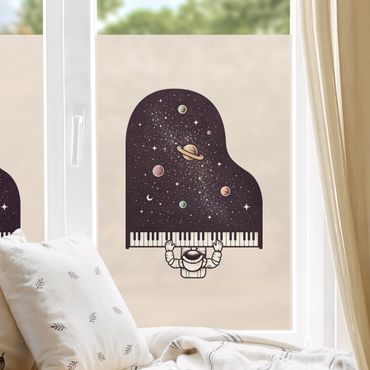 Fensterfolie - Sichtschutz - Kosmische Melodie - Fensterbilder