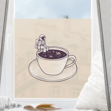 Fensterfolie - Sichtschutz - Kosmischer Kaffee - Fensterbilder