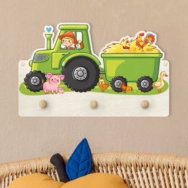 Kindergarderobe Holz - Landjunge Traktor