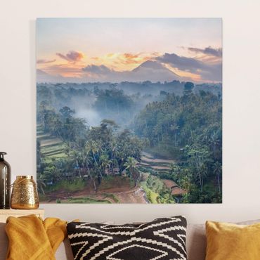 Leinwandbild - Landschaft in Bali - Quadrat 1:1