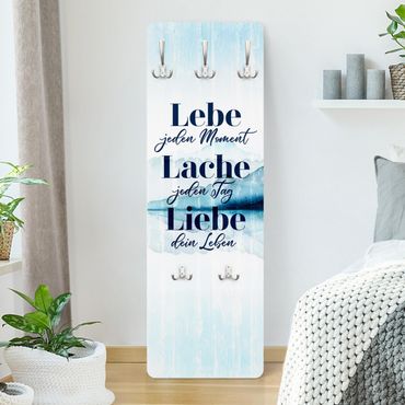 Garderobe - Lebe Lache Liebe - Aquarell