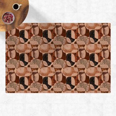 Kork-Teppich - Lebende Steine Muster in Braun - Querformat 3:2