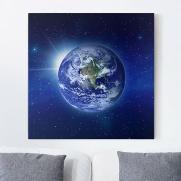 Leinwandbild - Erde im Weltall - Quadrat 1:1