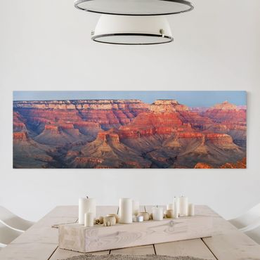 Leinwandbild - Grand Canyon nach dem Sonnenuntergang - Panorama Quer