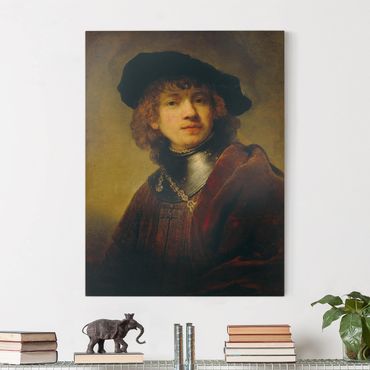Leinwandbild - Rembrandt van Rijn - Selbstbildnis - Hoch 3:4