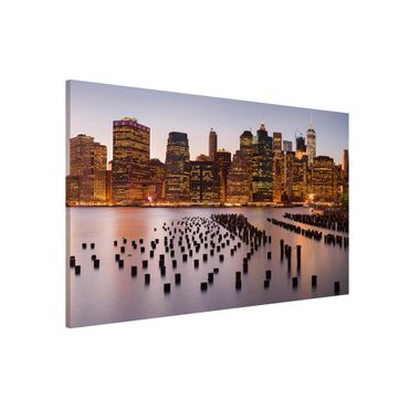 Magnettafel - Blick auf Manhattan Skyline - Memoboard Querformat