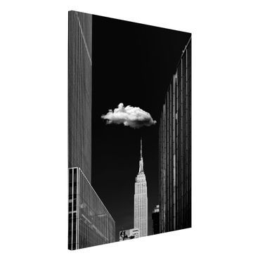 Magnettafel - New York mit einzelner Wolke - Memoboard Hochformat 3:2
