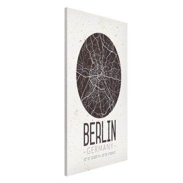 Magnettafel - Stadtplan Berlin - Retro - Memoboard Hochformat