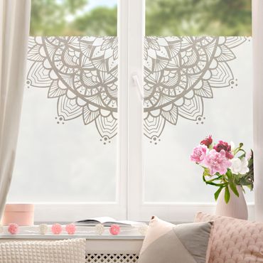 Fensterfolie - Sichtschutz - Mandala Illustration Shabby - Fensterbilder