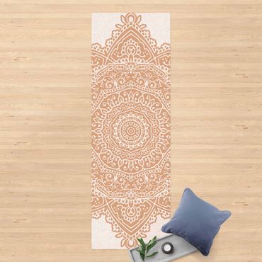 Kork-Teppich - Mandala Indische Ornamente - Hochformat 1:3