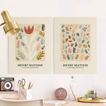 2-teiliges Leinwandbild - Matisse Hommage - Pflanzenpracht