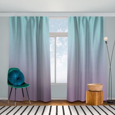 Vorhang - Mint-Violett Farbverlauf