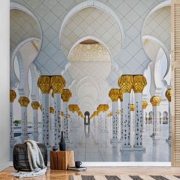 Metallic Tapete  - Moschee in Abu Dhabi