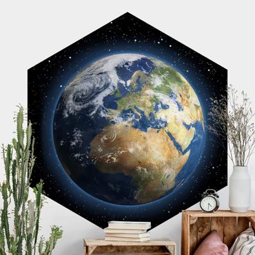 Hexagon Mustertapete selbstklebend - My Earth