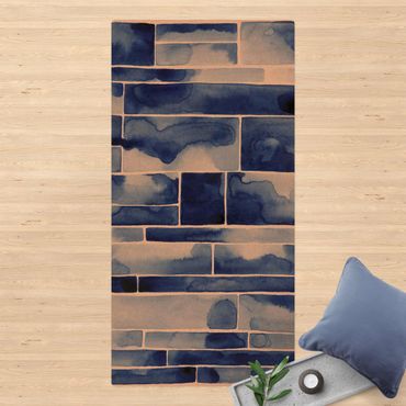 Kork-Teppich - Mystische Blaue Wand - Hochformat 1:2