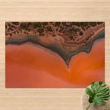 Kork-Teppich - Oranges Seeufer auf Sardinien - Querformat 3:2