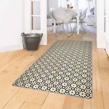Teppich - Orientalisches Muster mit goldenen Blüten